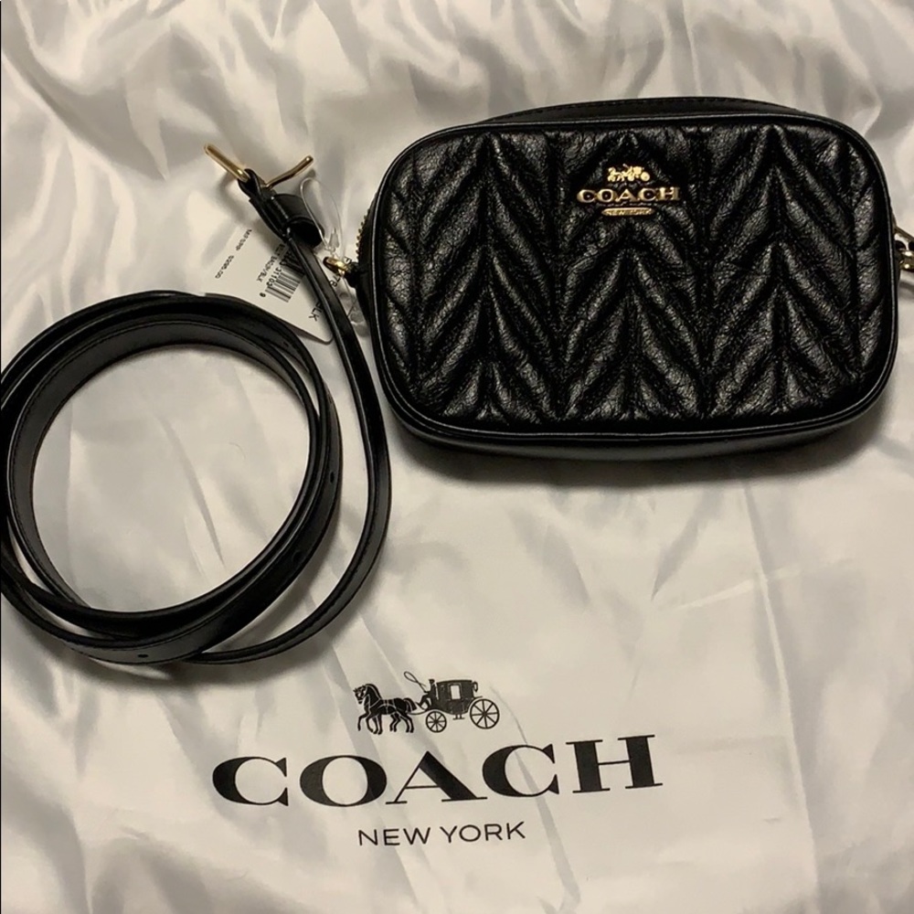 New with tag Coach quilted belt bag